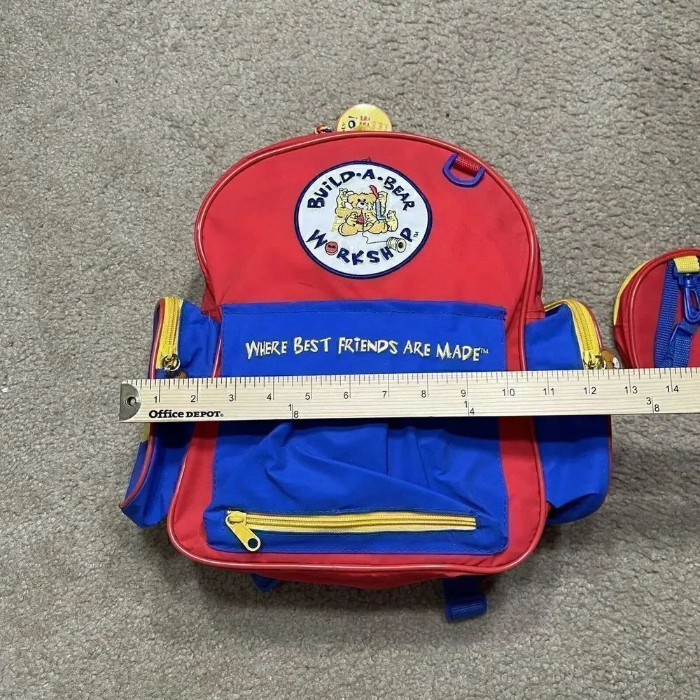 2 Piece Set Child Size Build A Bear Backpack With Matching Backpack For Plush - Picture 9 of 10